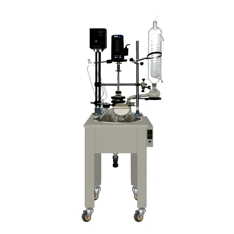 Pilot-scale Glass Reactor 10L with digital temperature control and 3.0 kW heating power