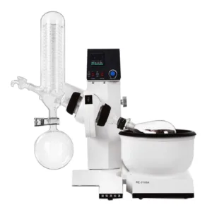 Rotary vacuum evaporator with 1L flask capacity and 1200W heating for lab solvent evaporation