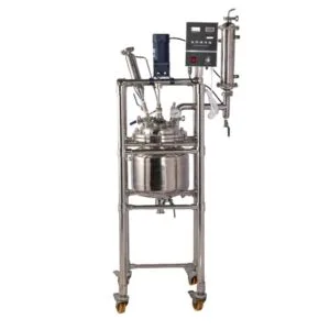 Stainless steel reactor vessel 10L with adjustable speed and digital temperature display