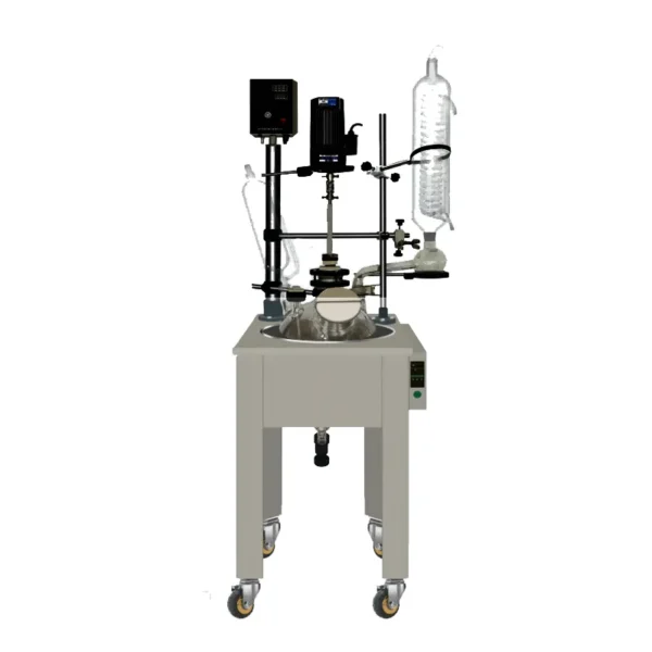 20L Electric Heating Single Layer Glass Reactor with digital control and 4.0kW heating