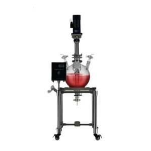 100L Glass Liquid Separator with 0.098 MPa vacuum and PTFE valve for lab phase separation