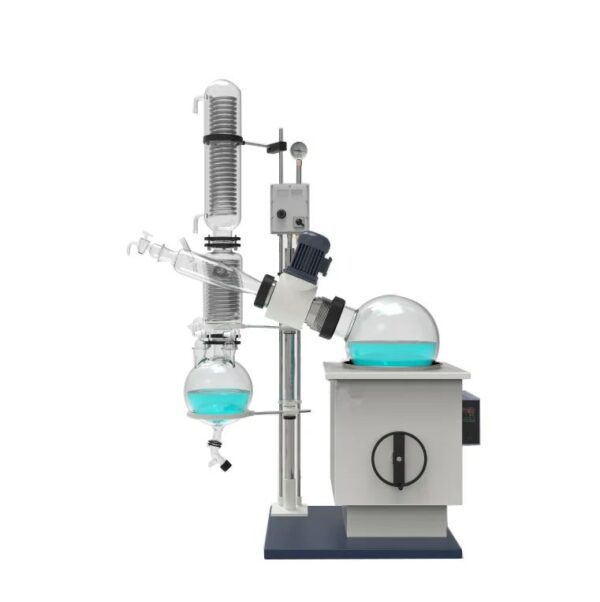Powerful Manual Lift Rotary Evaporator with 50L flask and 8kW heating for lab use