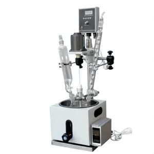 Small Glass Reactor 5L with digital temperature control and 2.0 kW heating power