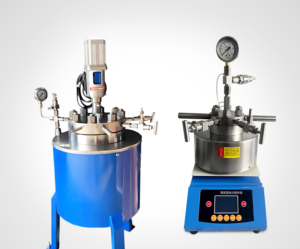 High pressure stirred reactor from Equilrxnlab designed for precise high temperature and pressure synthesis applications in research and industrial labs