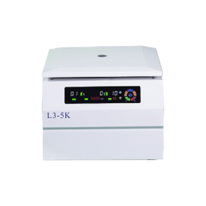 L3-5K Low-Speed Benchtop Medical Centrifuge with rotor recognition and LED display for clinical and lab centrifugation tasks.