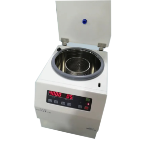 Benchtop Filtration Centrifuge L4-4F with 4000 RPM, 2800×g, and 90% dryness, ideal for high-efficiency lab and industrial filtration.