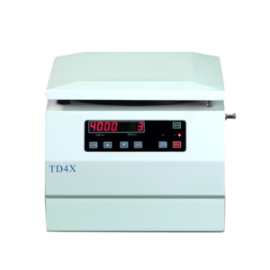 TD4X low-speed blood bank centrifuge for hospital coagulation and plasma separation, compact and quiet for clinical laboratory use.