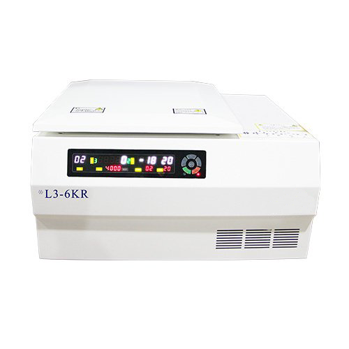 Table low speed refrigerated centrifuge L3-6KR operating at 6500 rpm with temperature control