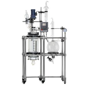 Filtration Reactor double-layer glass jacketed with PTFE filter plate for lab applications