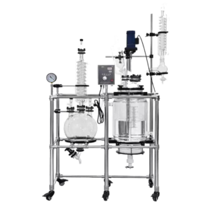 Filtration Reactor double-layer glass jacketed with PTFE filter plate for lab applications