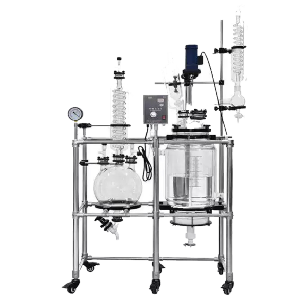 Filtration Reactor double-layer glass jacketed with PTFE filter plate for lab applications